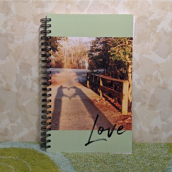 5x8 Love Notebook Journal Couple Heart Silhouette Love Shadow - Picture 1 of 9